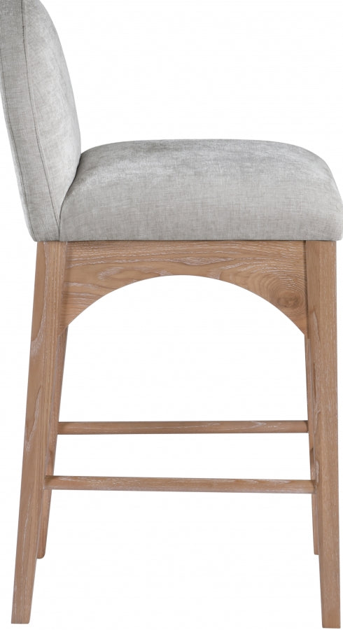 Waldorf Chenille Fabric Upholstered Counter Stool — 390-C - Grey - 390Grey-C alternate view 3