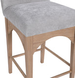 Waldorf Chenille Fabric Upholstered Counter Stool — 390-C - Grey - 390Grey-C alternate view 4
