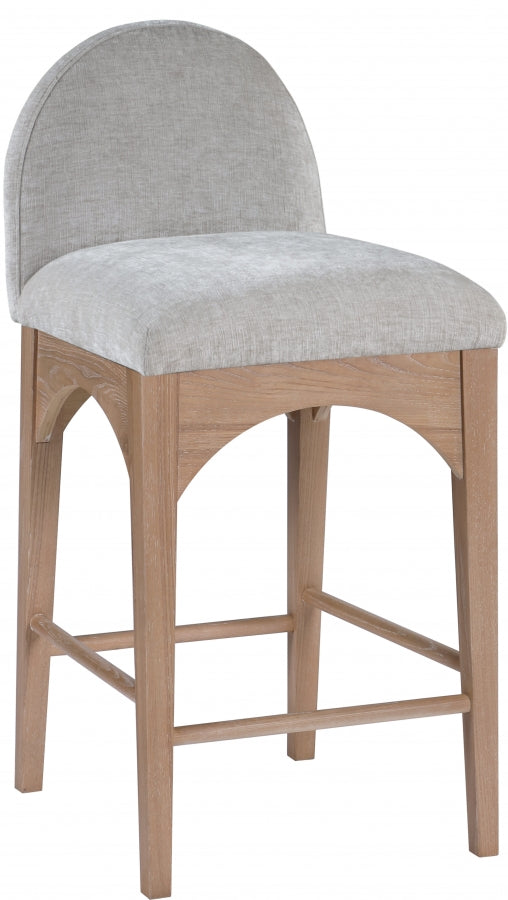 Waldorf Chenille Fabric Upholstered Counter Stool — 390-C - Grey - 390Grey-C