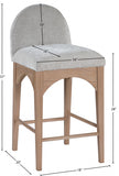 Waldorf Chenille Fabric Upholstered Counter Stool — 390-C - Grey - 390Grey-C Dim