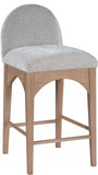 Waldorf Chenille Fabric Upholstered Counter Stool — 390-C - Grey - 390Grey-C