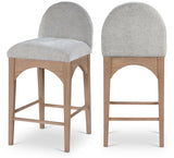 Waldorf Chenille Fabric Upholstered Counter Stool — 390-C - Grey - 390Grey-C Double Chair