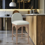 Waldorf Chenille Fabric Upholstered Counter Stool — 390-C - Mint - 390Mint-C alternate view 1