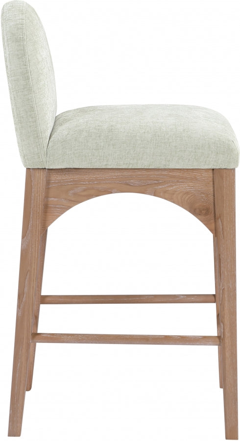 Waldorf Chenille Fabric Upholstered Counter Stool — 390-C - Mint - 390Mint-C alternate view 3