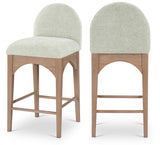 Waldorf Chenille Fabric Upholstered Counter Stool — 390-C - Mint - 390Mint-C Double Chair