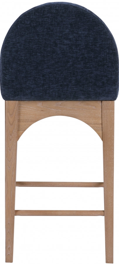 Waldorf Chenille Fabric Upholstered Counter Stool — 390-C - Blue - 390Navy-C alternate view 2