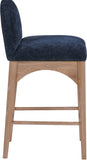 Waldorf Chenille Fabric Upholstered Counter Stool — 390-C - Blue - 390Navy-C alternate view 3