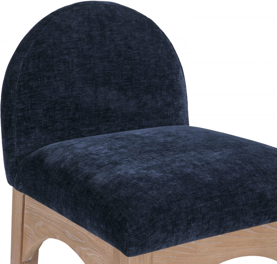 Waldorf Chenille Fabric Upholstered Counter Stool — 390-C - Blue - 390Navy-C alternate view 5