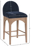 Waldorf Chenille Fabric Upholstered Counter Stool — 390-C - Blue - 390Navy-C Dim