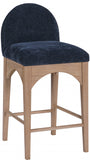 Waldorf Chenille Fabric Upholstered Counter Stool — 390-C - Blue - 390Navy-C