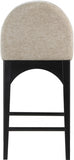 Waldorf Chenille Fabric Upholstered Counter Stool — 392-C - Beige - 392Beige-C alternate view 2