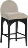Waldorf Chenille Fabric Upholstered Counter Stool — 392-C - Beige - 392Beige-C