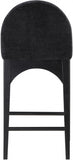 Waldorf Chenille Fabric Upholstered Counter Stool — 392-C - Black - 392Black-C alternate view 2