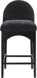 Waldorf Chenille Fabric Upholstered Counter Stool — 392-C - Black - 392Black-C alternate view 3