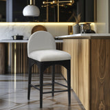 Waldorf Chenille Fabric Upholstered Counter Stool — 392-C - Cream - 392Cream-C alternate view 1