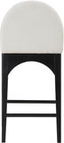 Waldorf Chenille Fabric Upholstered Counter Stool — 392-C - Cream - 392Cream-C alternate view 2