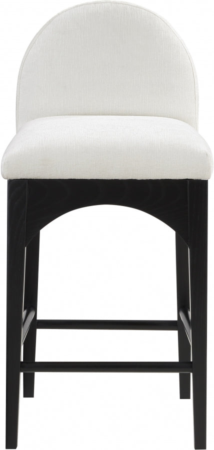 Waldorf Chenille Fabric Upholstered Counter Stool — 392-C - Cream - 392Cream-C alternate view 3