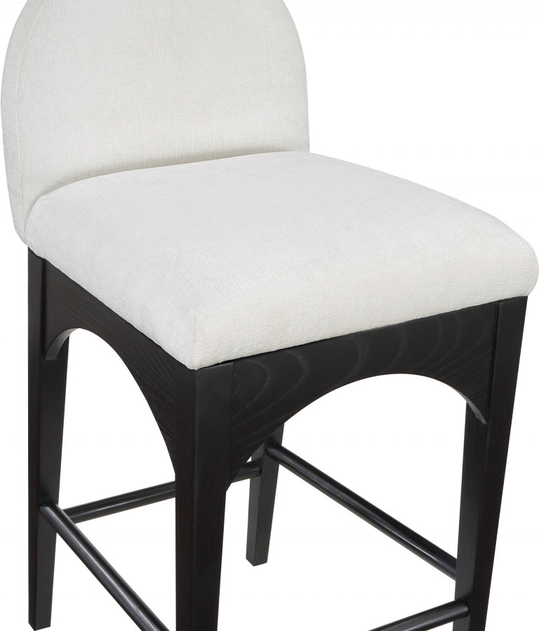 Waldorf Chenille Fabric Upholstered Counter Stool — 392-C - Cream - 392Cream-C alternate view 5