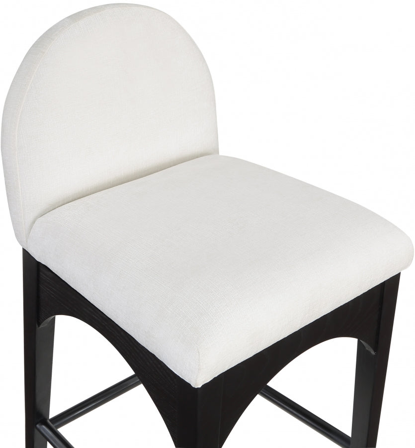Waldorf Chenille Fabric Upholstered Counter Stool — 392-C - Cream - 392Cream-C alternate view 6