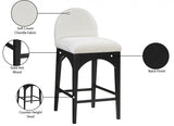 Waldorf Chenille Fabric Upholstered Counter Stool — 392-C - Cream - 392Cream-C Infographic