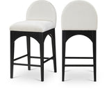 Waldorf Chenille Fabric Upholstered Counter Stool — 392-C - Cream - 392Cream-C Double Chair