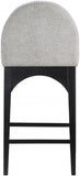 Waldorf Chenille Fabric Upholstered Counter Stool — 392-C - Grey - 392Grey-C alternate view 2