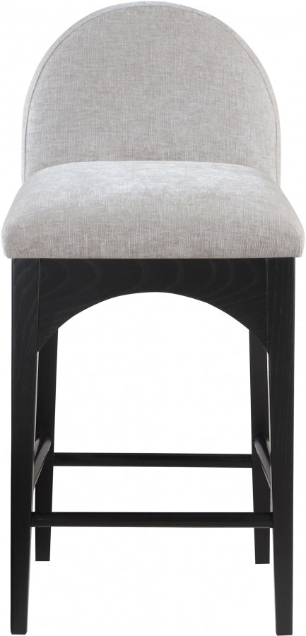 Waldorf Chenille Fabric Upholstered Counter Stool — 392-C - Grey - 392Grey-C alternate view 3
