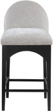 Waldorf Chenille Fabric Upholstered Counter Stool — 392-C - Grey - 392Grey-C alternate view 3