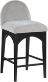 Waldorf Chenille Fabric Upholstered Counter Stool — 392-C - Grey - 392Grey-C