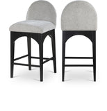 Waldorf Chenille Fabric Upholstered Counter Stool — 392-C - Grey - 392Grey-C Double Chair