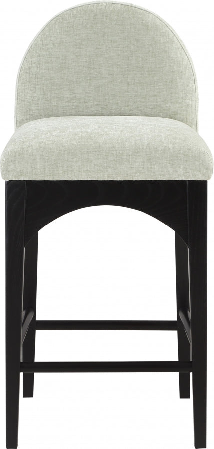 Waldorf Chenille Fabric Upholstered Counter Stool — 392-C - Mint - 392Mint-C alternate view 3