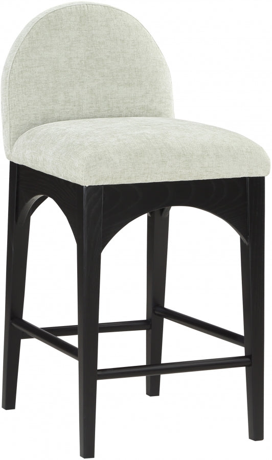 Waldorf Chenille Fabric Upholstered Counter Stool — 392-C - Mint - 392Mint-C