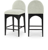 Waldorf Chenille Fabric Upholstered Counter Stool — 392-C - Mint - 392Mint-C Double Chair
