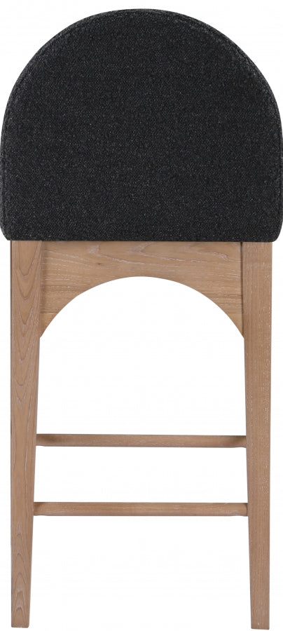 Waldorf Boucle Fabric Upholstered Counter Stool — 394-C - Black - 394Black-C alternate view 2
