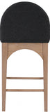 Waldorf Boucle Fabric Upholstered Counter Stool — 394-C - Black - 394Black-C alternate view 2