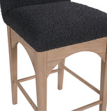 Waldorf Boucle Fabric Upholstered Counter Stool — 394-C - Black - 394Black-C alternate view 5