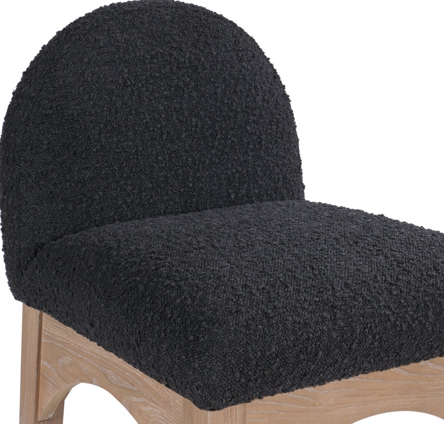 Waldorf Boucle Fabric Upholstered Counter Stool — 394-C - Black - 394Black-C alternate view 6