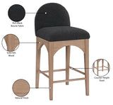 Waldorf Boucle Fabric Upholstered Counter Stool — 394-C - Black - 394Black-C Infographic