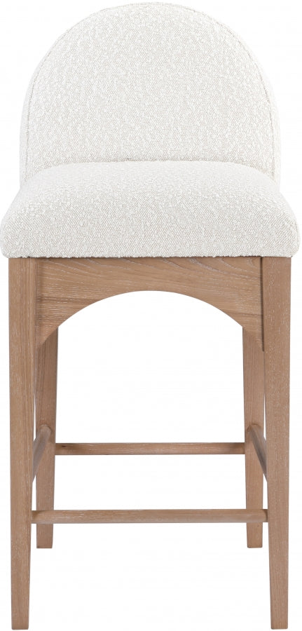 Waldorf Boucle Fabric Upholstered Counter Stool — 394-C - Cream - 394Cream-C alternate view 3