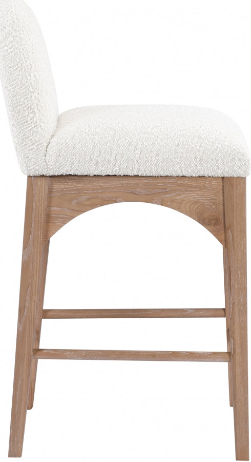 Waldorf Boucle Fabric Upholstered Counter Stool — 394-C - Cream - 394Cream-C alternate view 4