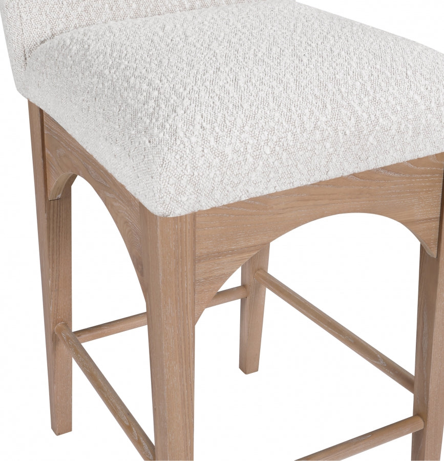 Waldorf Boucle Fabric Upholstered Counter Stool — 394-C - Cream - 394Cream-C alternate view 5