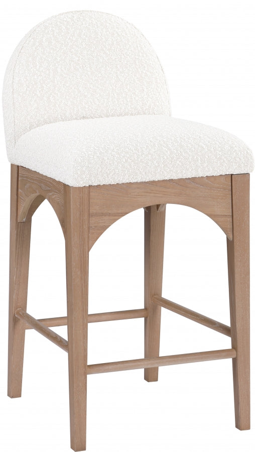 Waldorf Boucle Fabric Upholstered Counter Stool — 394-C - Cream - 394Cream-C