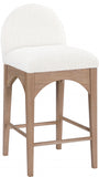 Waldorf Boucle Fabric Upholstered Counter Stool — 394-C - Cream - 394Cream-C