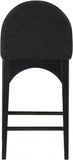 Waldorf Boucle Fabric Upholstered Counter Stool — 395-C - Black - 395Black-C alternate view 2