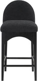 Waldorf Boucle Fabric Upholstered Counter Stool — 395-C - Black - 395Black-C alternate view 3