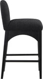 Waldorf Boucle Fabric Upholstered Counter Stool — 395-C - Black - 395Black-C alternate view 4