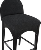 Waldorf Boucle Fabric Upholstered Counter Stool — 395-C - Black - 395Black-C alternate view 5
