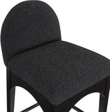 Waldorf Boucle Fabric Upholstered Counter Stool — 395-C - Black - 395Black-C alternate view 6