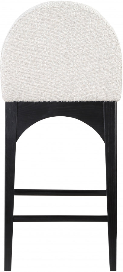 Waldorf Boucle Fabric Upholstered Counter Stool — 395-C - Cream - 395Cream-C alternate view 2