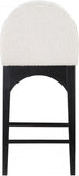 Waldorf Boucle Fabric Upholstered Counter Stool — 395-C - Cream - 395Cream-C alternate view 2